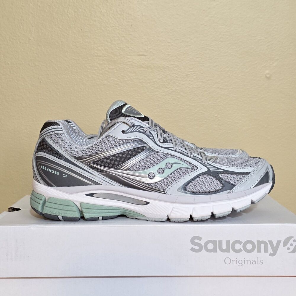 Saucony ProGrid Guide 7 Running Shoes Grey Aloe Green S60936-6 Women's Size 7